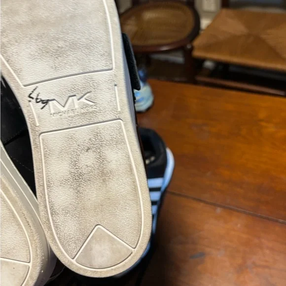 Michael Kors Kenna Chain Link Leather Sneakers Women’s Black Size 8 Style FT20L - Picture 11 of 11